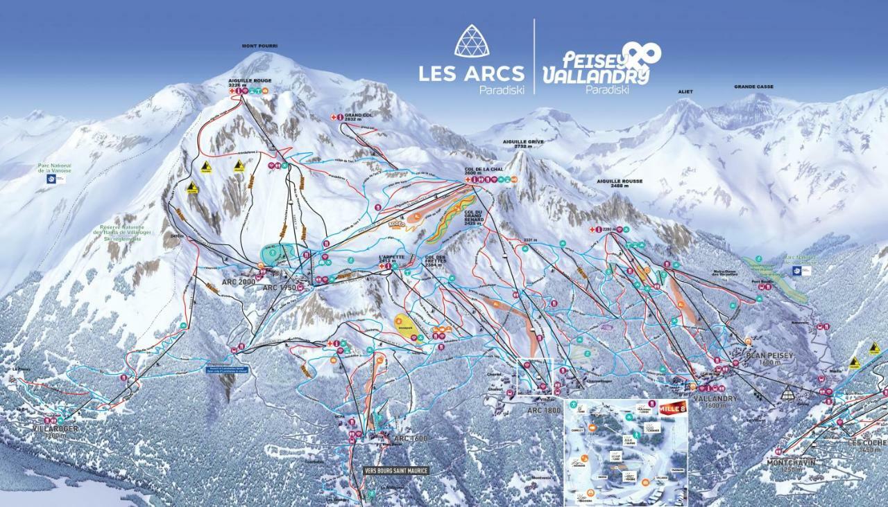 Studio Arc 1800 Skis Aux Pieds Les Arcs  Esterno foto